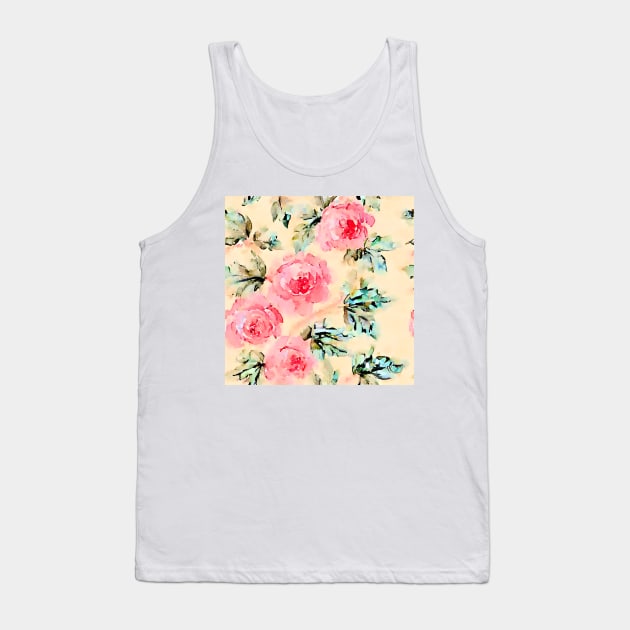 Watercolor shabby chic roses Tank Top by SophieClimaArt